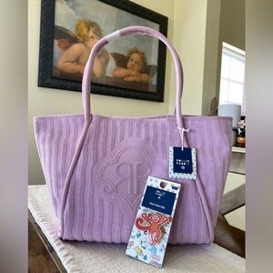 Roller Rabbit Purple Tote with Hair Clip